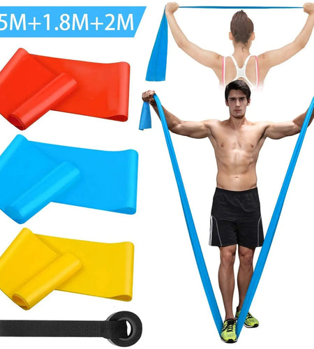 Elastic Fitness Bands 4Pcs Resistance Bands Elastic Fitness Tapes Yoga Pilates Crossfit Stretching Muscular Work Out Equipment