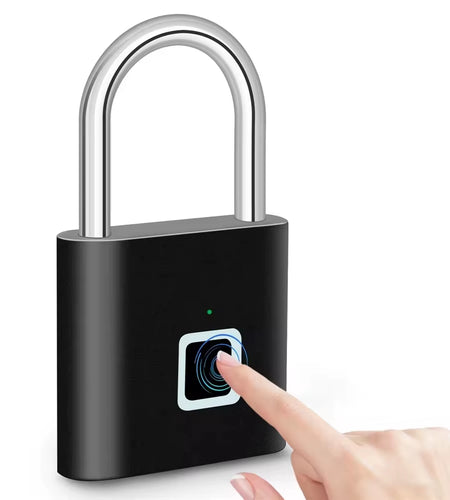 Keyless USB Charging Fingerprint Lock Smart Padlock Waterproof Door Lock 0.2Sec Unlock Portable Anti-Theft Padlock Zinc