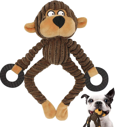 Squeaky Puppy Toys Plush Puppy Chew Toys for Teething Training Dog Toys for Small Dogs Toys for Cute Monkey Interactive Dog Toys