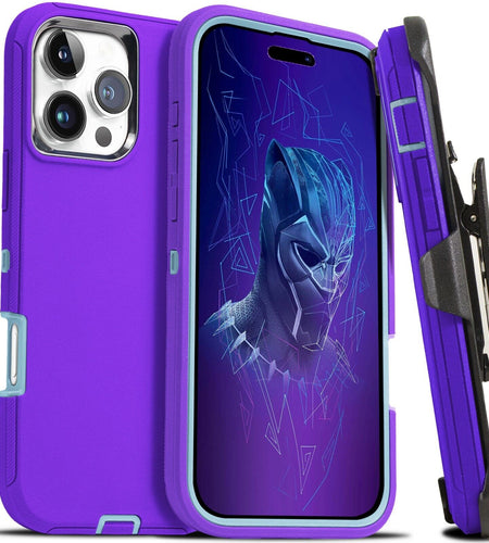 For Iphone 16 15 14 plus 13 12 Pro Max Shockproof Heavy Duty Case + Belt Clip