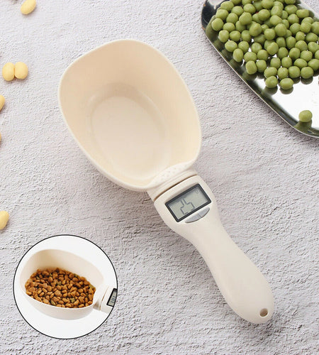 Pet Food Measuring Scoop Electronic Dog Cat Food Measuring Cup Digital Spoon Scale Kitchen Food Scale with LED Display
