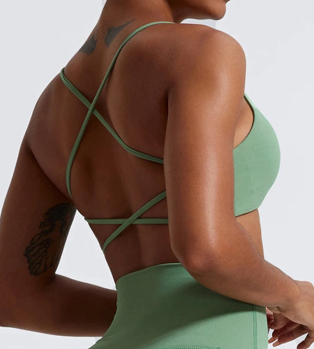 Super Soft Fabric Back Cross Sports Bra Gym Top Women Higher Quality Yoga Clothes Women Fitness Running Bra Workout Yoga Bra