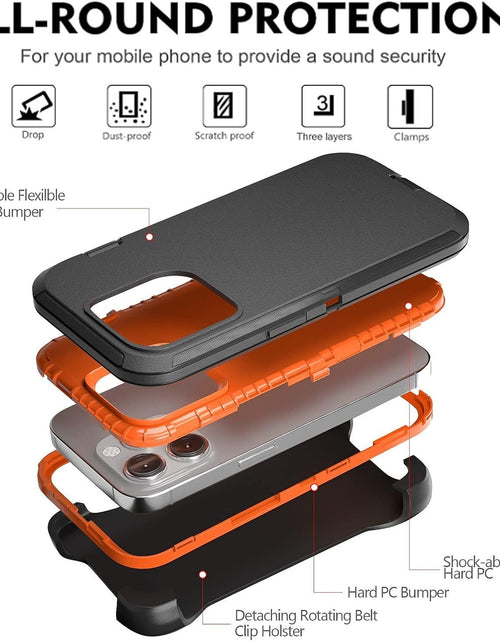 Load image into Gallery viewer, For Iphone 16 15 14 plus 13 12 Pro Max Shockproof Heavy Duty Case + Belt Clip
