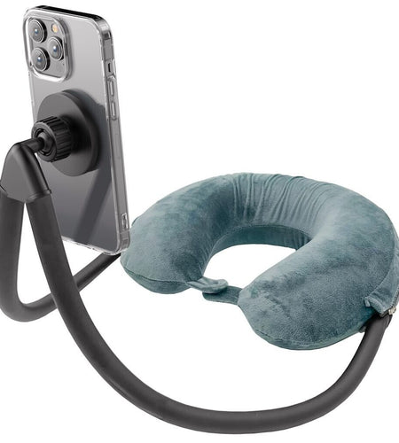 Neck Pillow for Travel Memory Foam W/ Magnetic Magsafe Phone Holder for Iphone