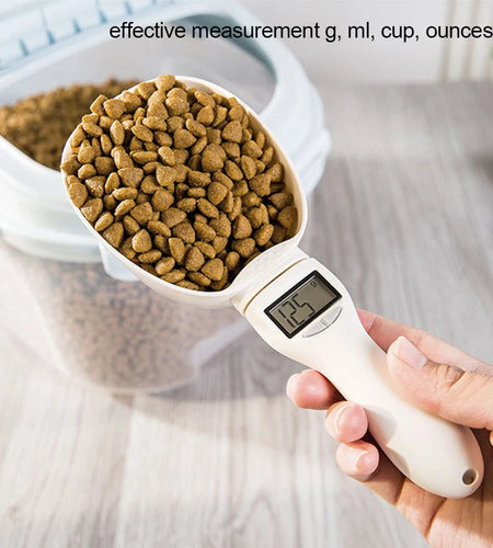 Pet Food Measuring Scoop Electronic Dog Cat Food Measuring Cup Digital Spoon Scale Kitchen Food Scale with LED Display