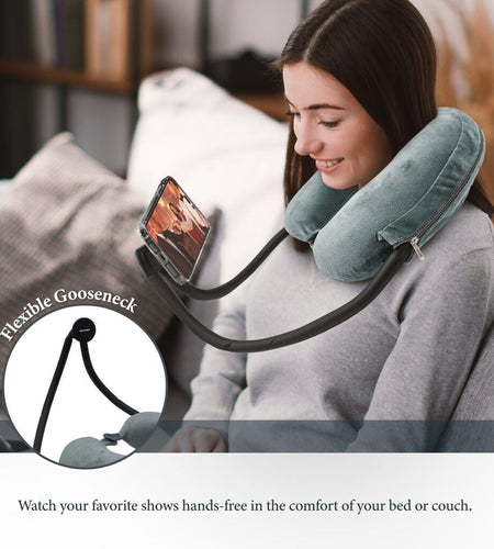 Neck Pillow for Travel Memory Foam W/ Magnetic Magsafe Phone Holder for Iphone
