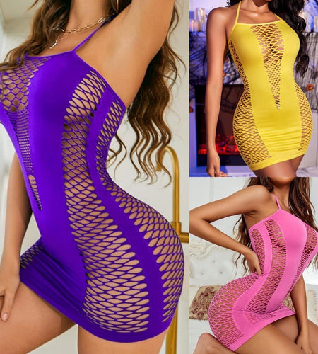 Sexy Lingerie Fishnet Body Stockings Dress Underwear Babydoll Sleepwear Bodysuit