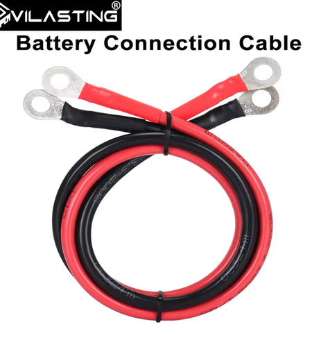 VILASTING Battery Inverter Cable Set with Terminals 8/6AWG Stranded Copper Cord Solar Power Connection Wire with Lug